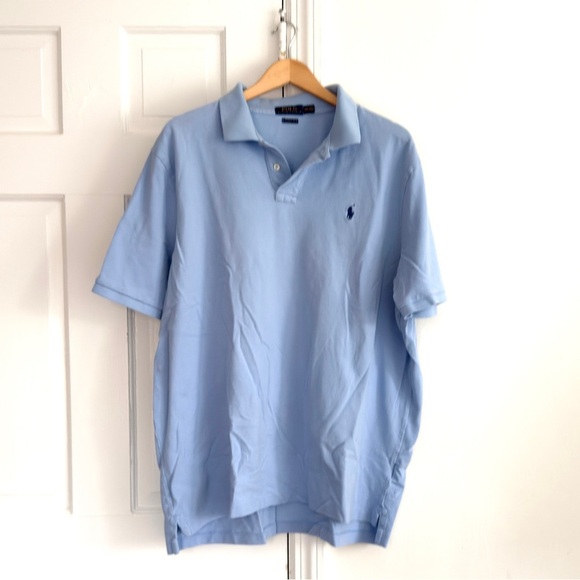 Ralph Lauren Men's Sky Blue Polo Shirt Classic Fit XXL - Picture 2 of 6